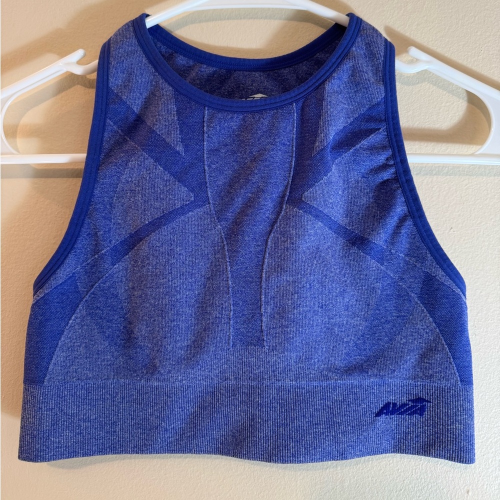 Avia Blue Seamless High-Neck Sports Bra M – Like New